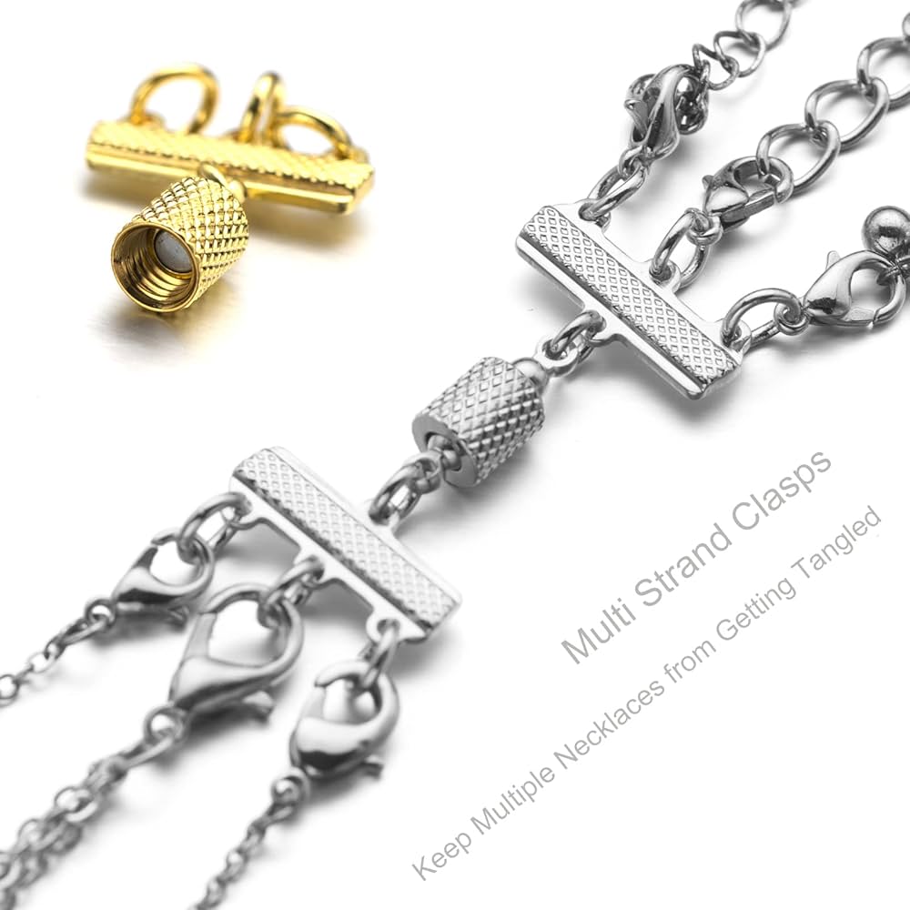Amazon.com: Zpsolution 2-Pack Necklace Layering Clasps for